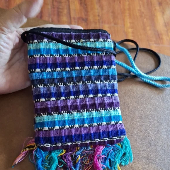 Beaded Teal Crossbody Phone Bag - Women - Picture 8 of 11